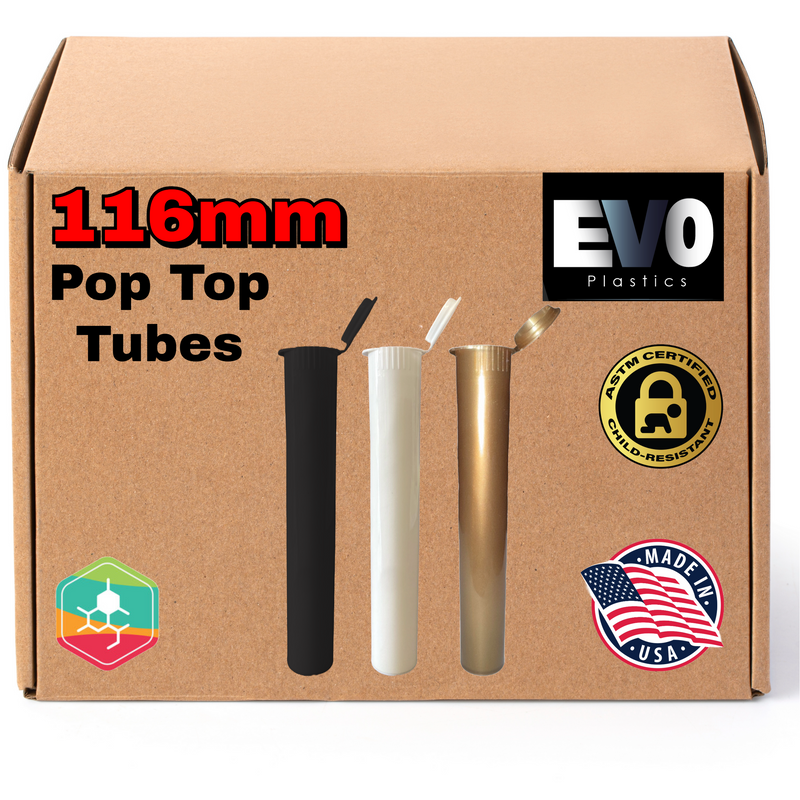 116mm Pre-Roll Tubes - Multiple Colors Available