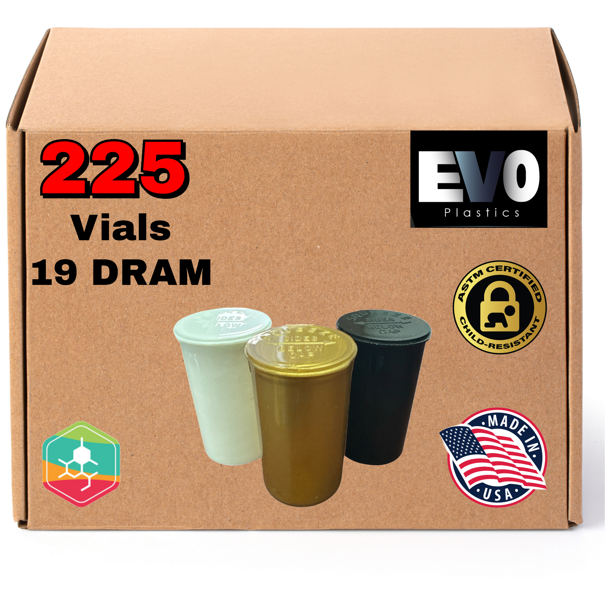 19 Dram Pop Top Bottles - Multiple Colors Available