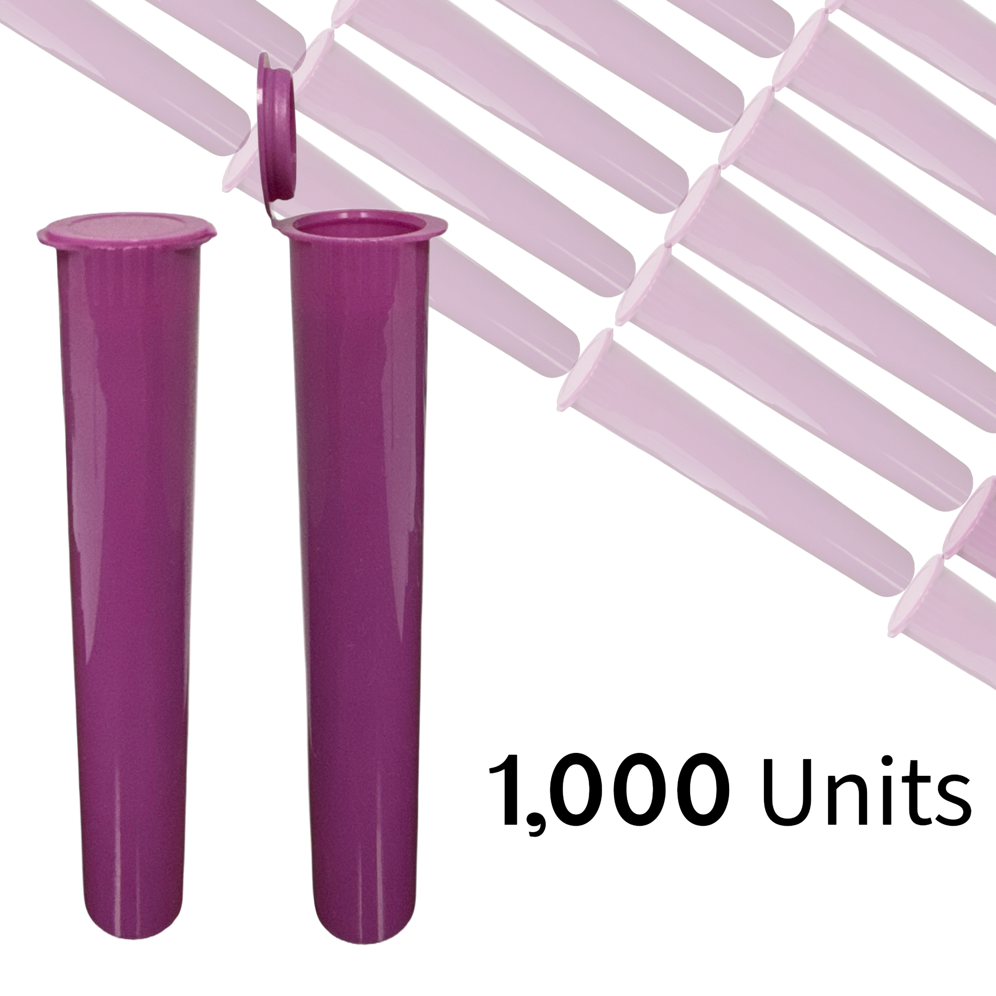 1000 116mm purple pre-roll tube – premium child-resistant joint container, odor-proof packaging for cannabis