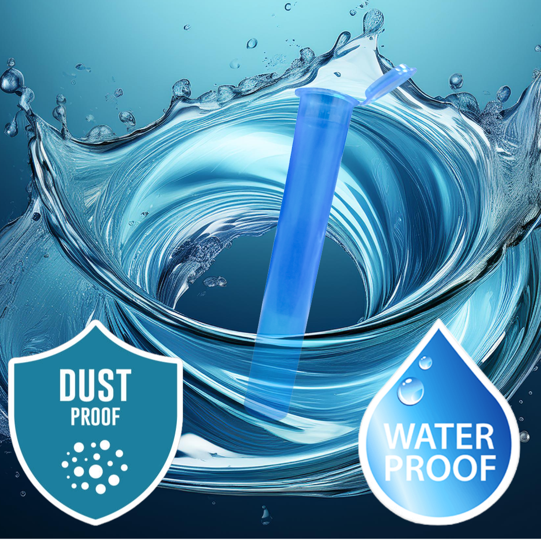 Trans-Blue 116mm Pre-Roll Tubes – 1,000 Count | Child-Resistant | USA Made
