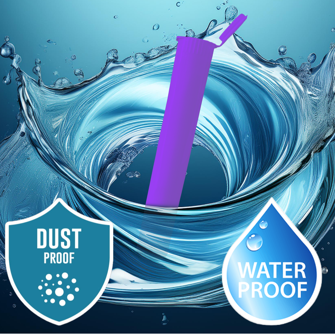 116mm purple pre-roll tube – premium child-resistant joint container, odor-proof packaging for cannabis waterproof dustproof