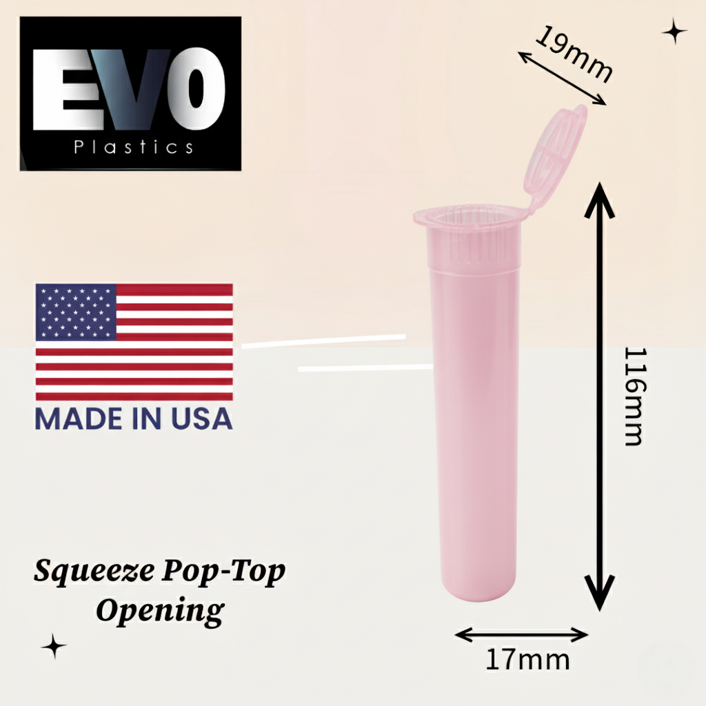 Opaque Pink - 116mm Pre-Roll Tubes - 1000 Count