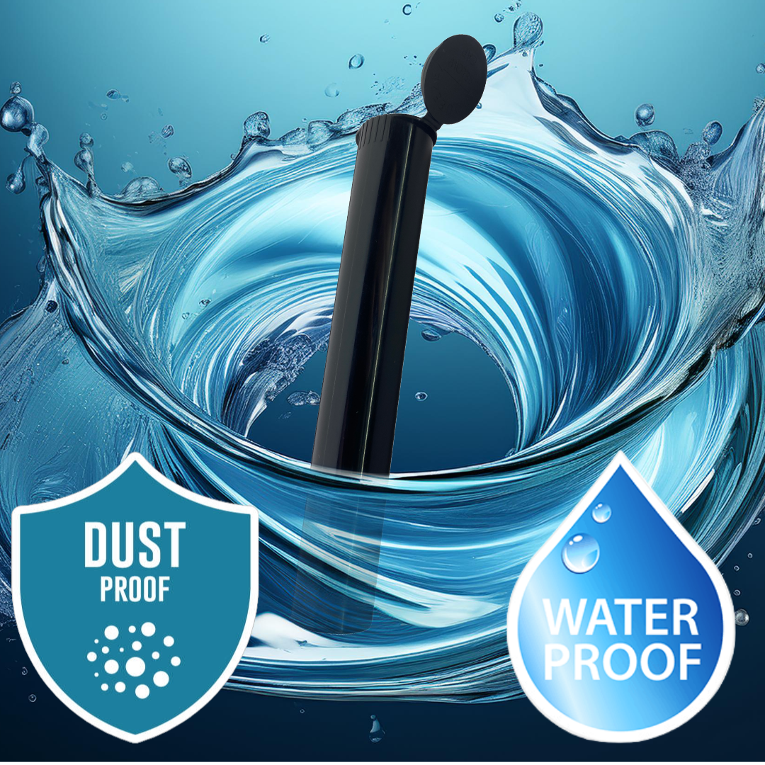 116mm black pre-roll tube – child-resistant, odor-proof cannabis packaging, bulk pack