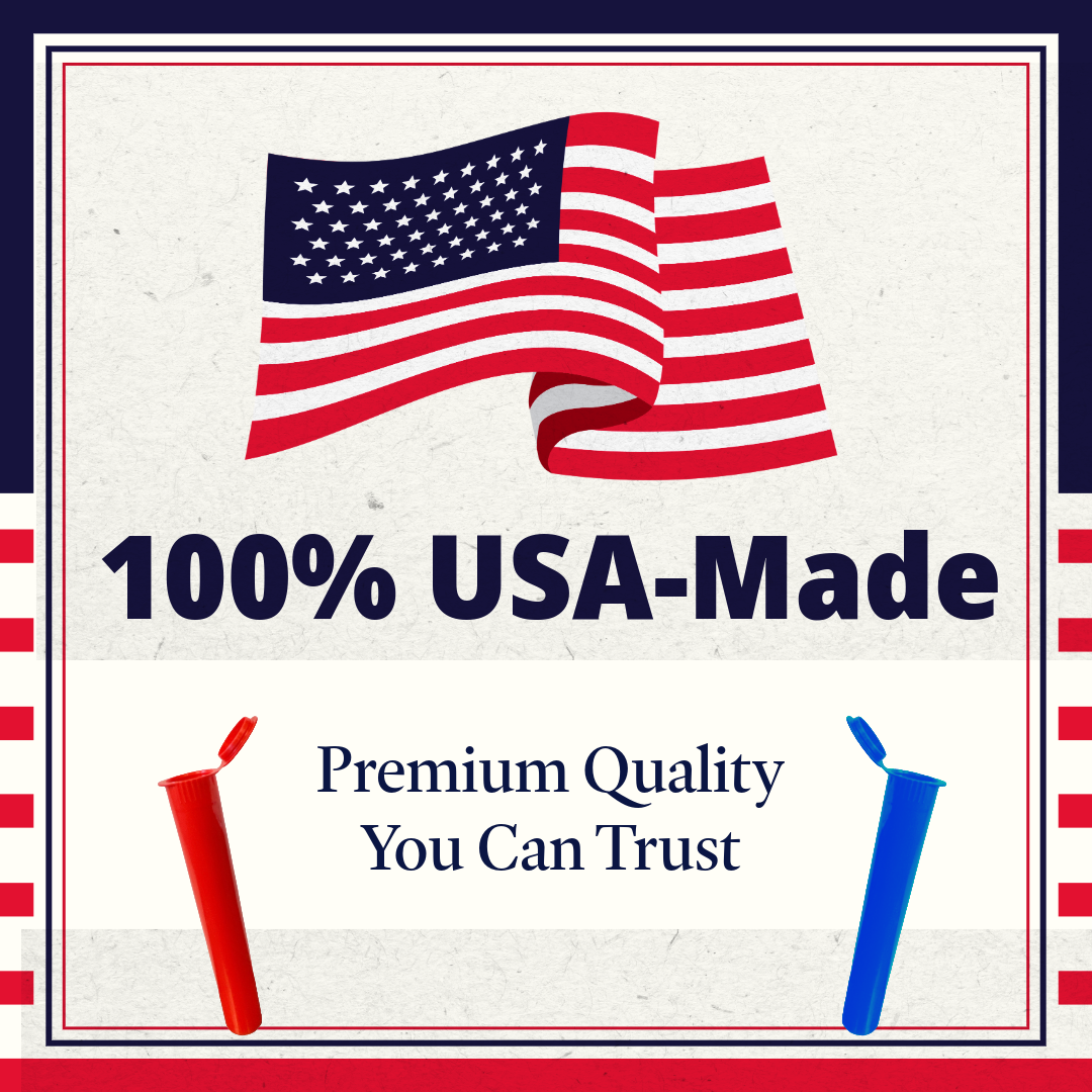 Pre roll tubes made in the usa Pop top vials
