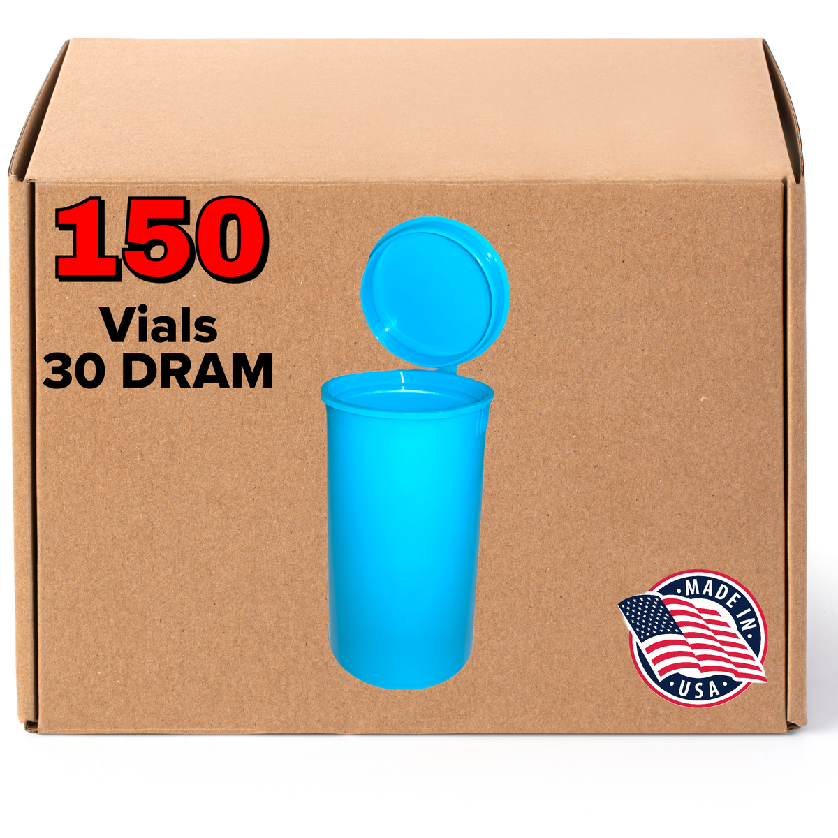 Aqua 30 Dram Pop Top Bottle - Child Resistant - 150 units/case