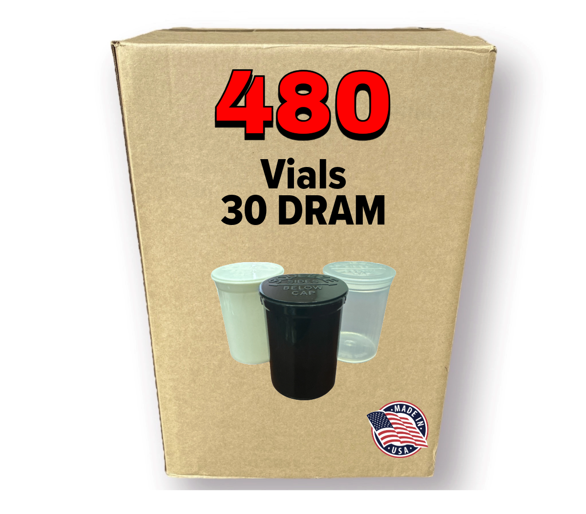 30 Dram Pop Top Containers [480-Pack, Multiple Colors Available]