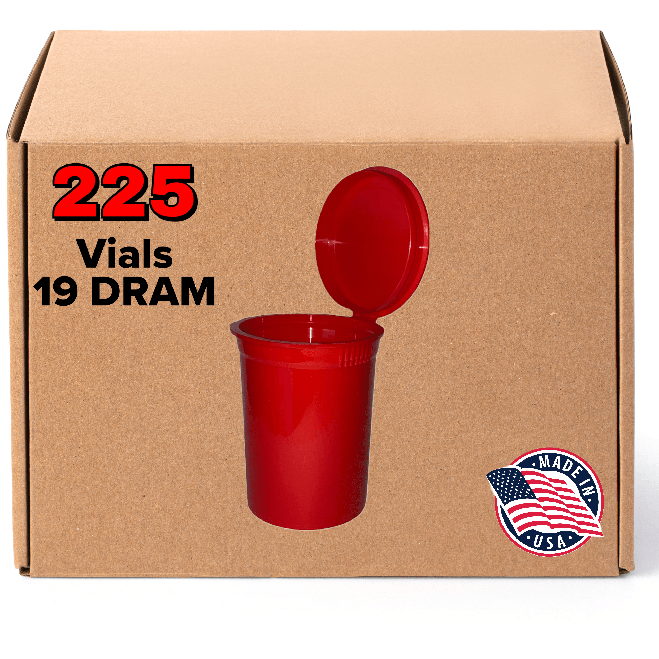 19 Dram Pop Top Bottles [225-Pack, Multiple Colors Available] - EVO Plastics