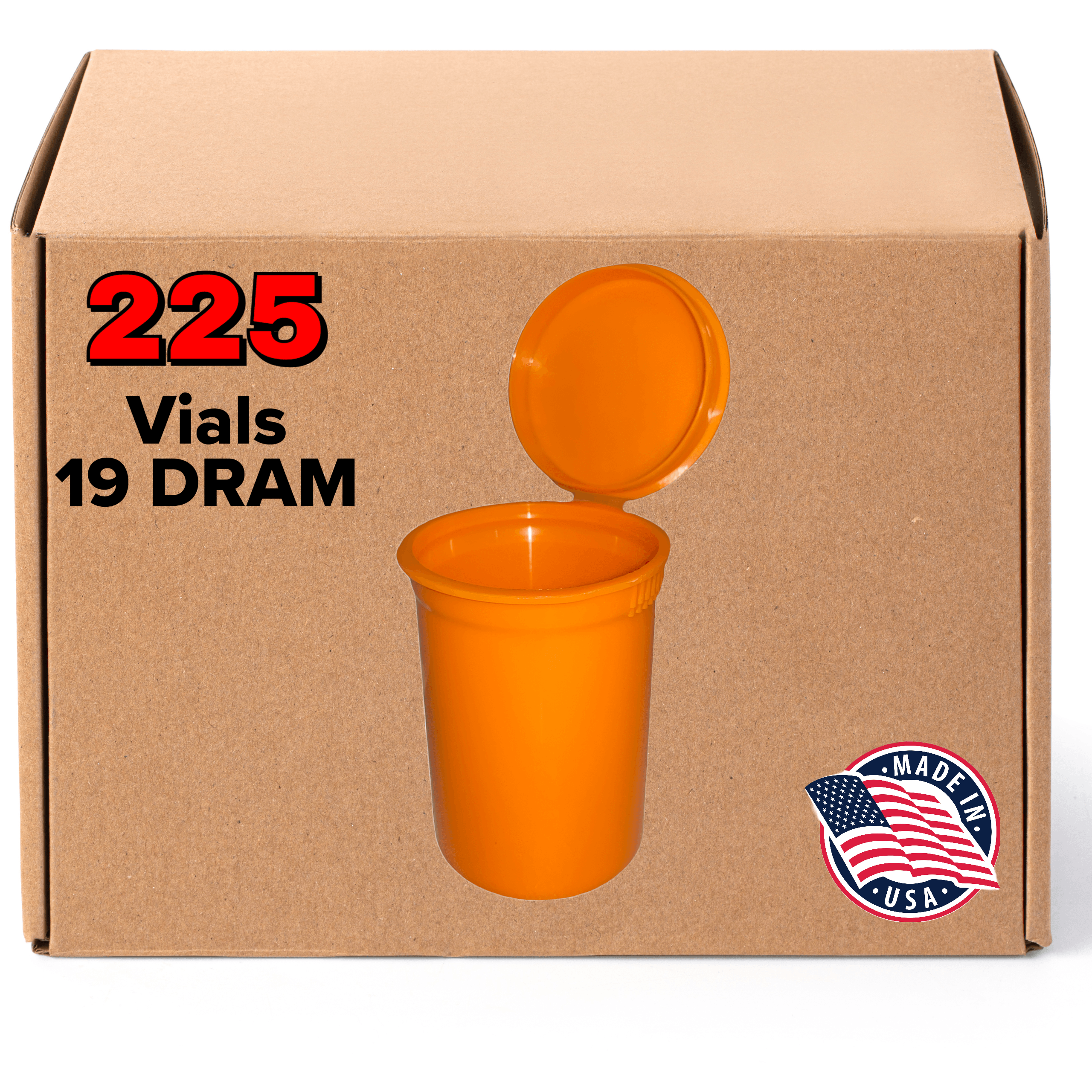19 Dram Pop Top Bottles [225-Pack, Multiple Colors Available] - EVO Plastics