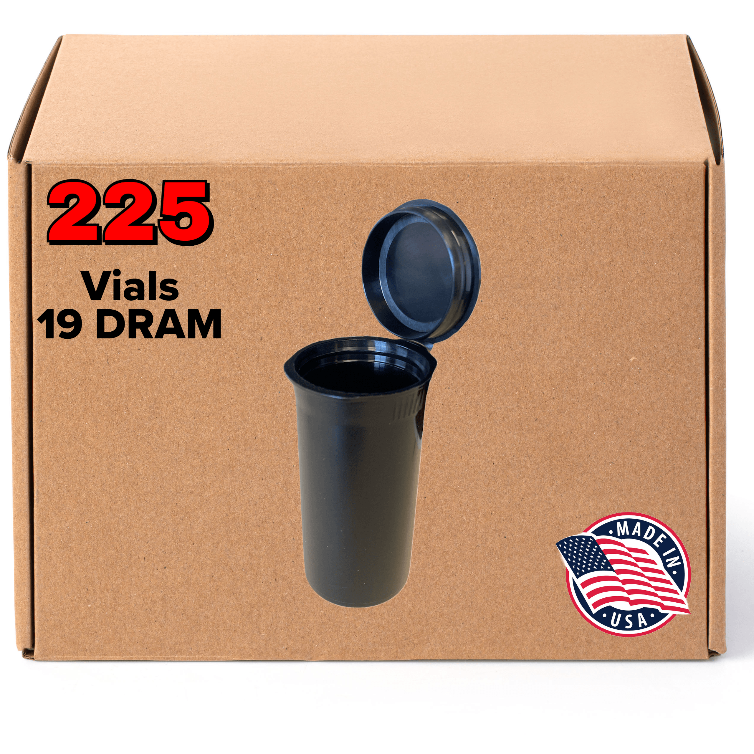 19 Dram Pop Top Bottles [225-Pack, Multiple Colors Available] - EVO Plastics