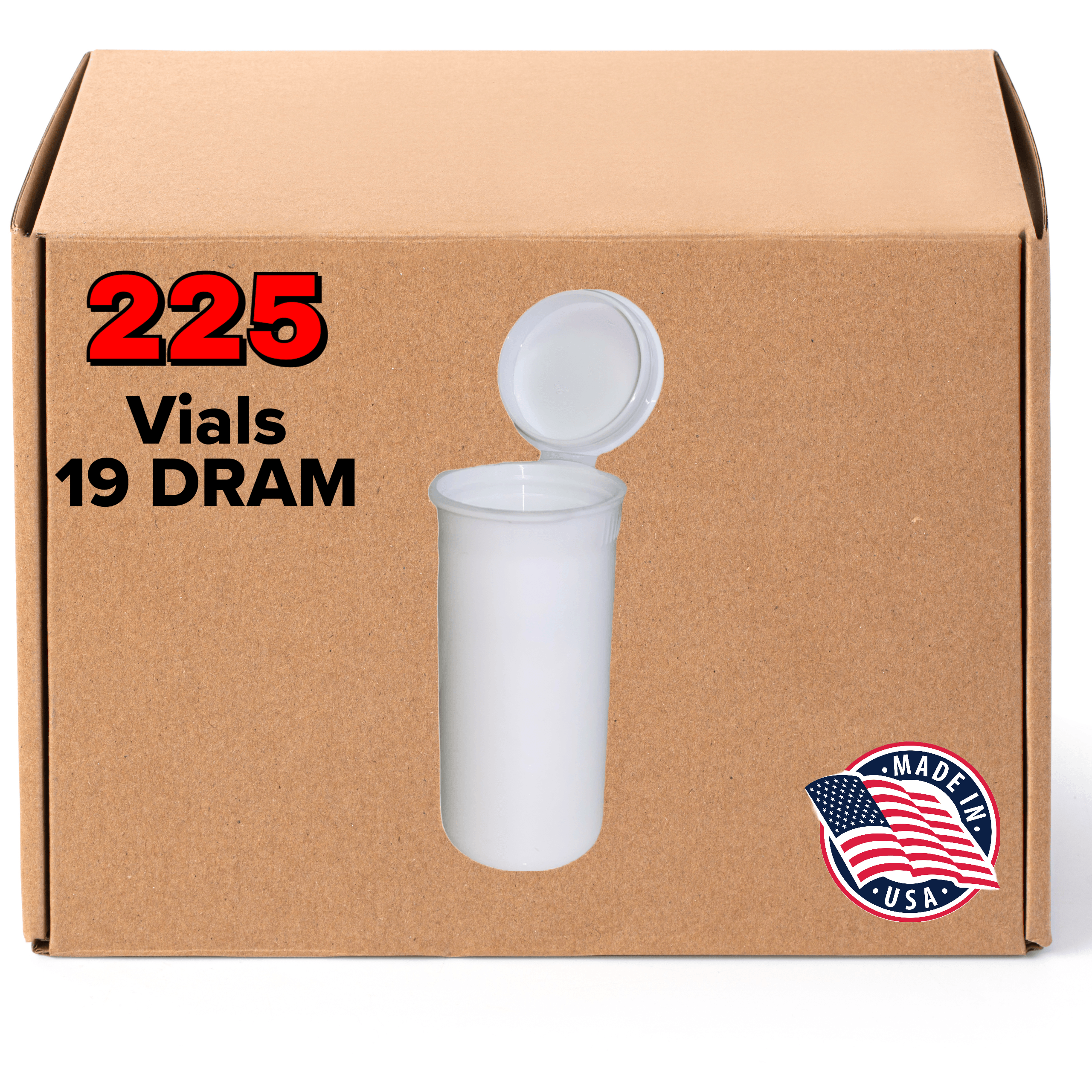 19 Dram Pop Top Bottles [225-Pack, Multiple Colors Available] - EVO Plastics