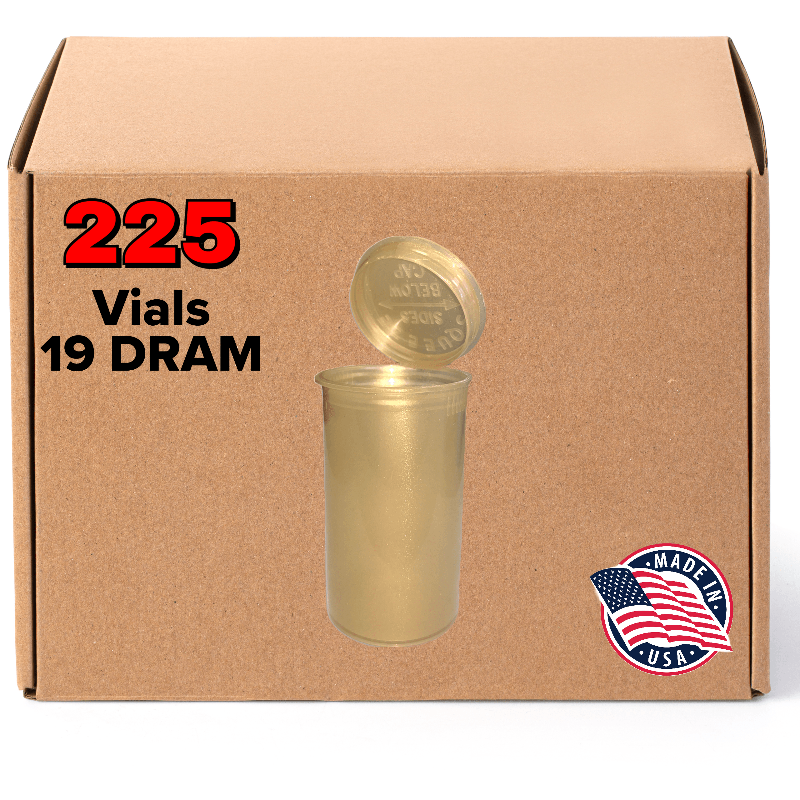 19 Dram Pop Top Bottles [225-Pack, Multiple Colors Available] - EVO Plastics