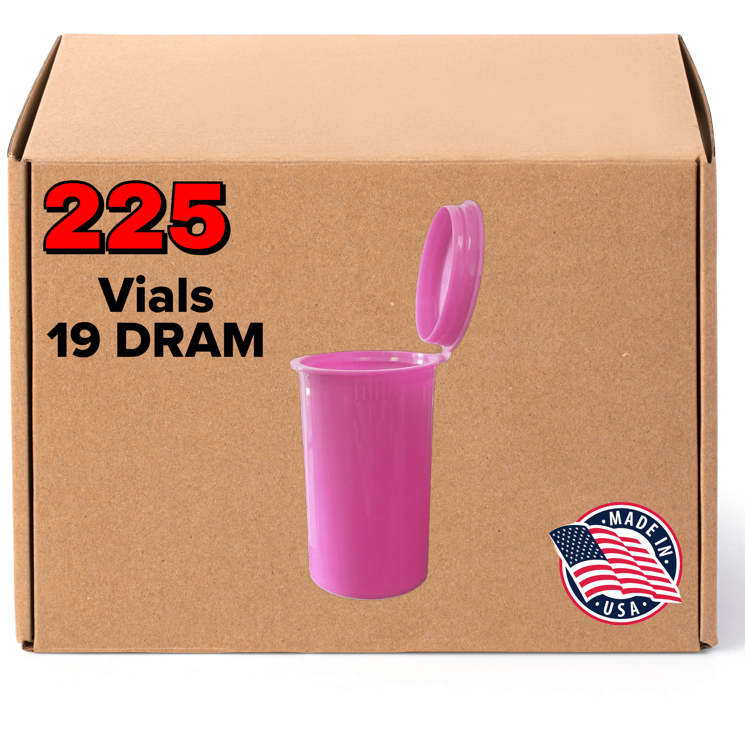 19 Dram Pop Top Bottles [225-Pack, Multiple Colors Available] - EVO Plastics