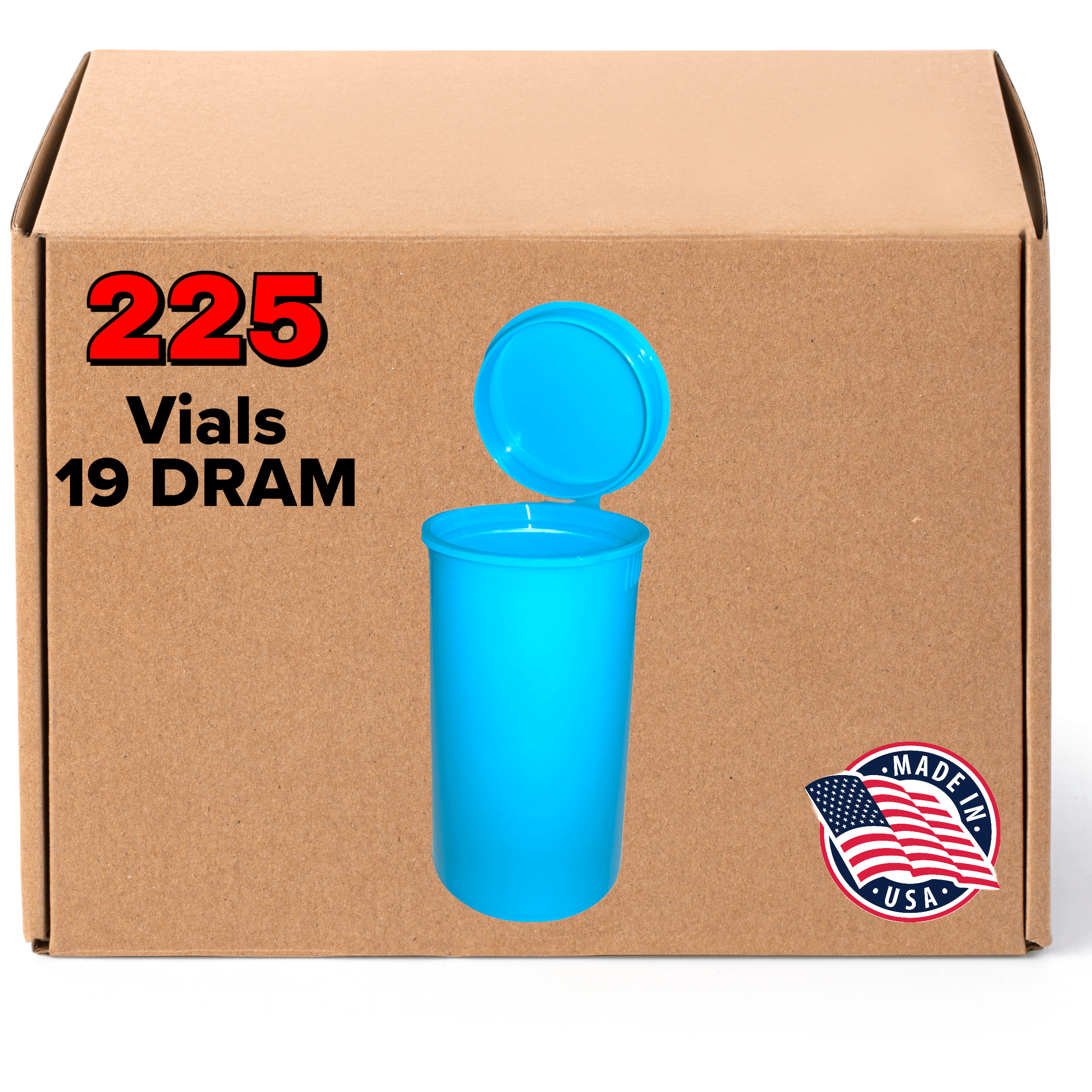 19 Dram Pop Top Bottles [225-Pack, Multiple Colors Available] - EVO Plastics