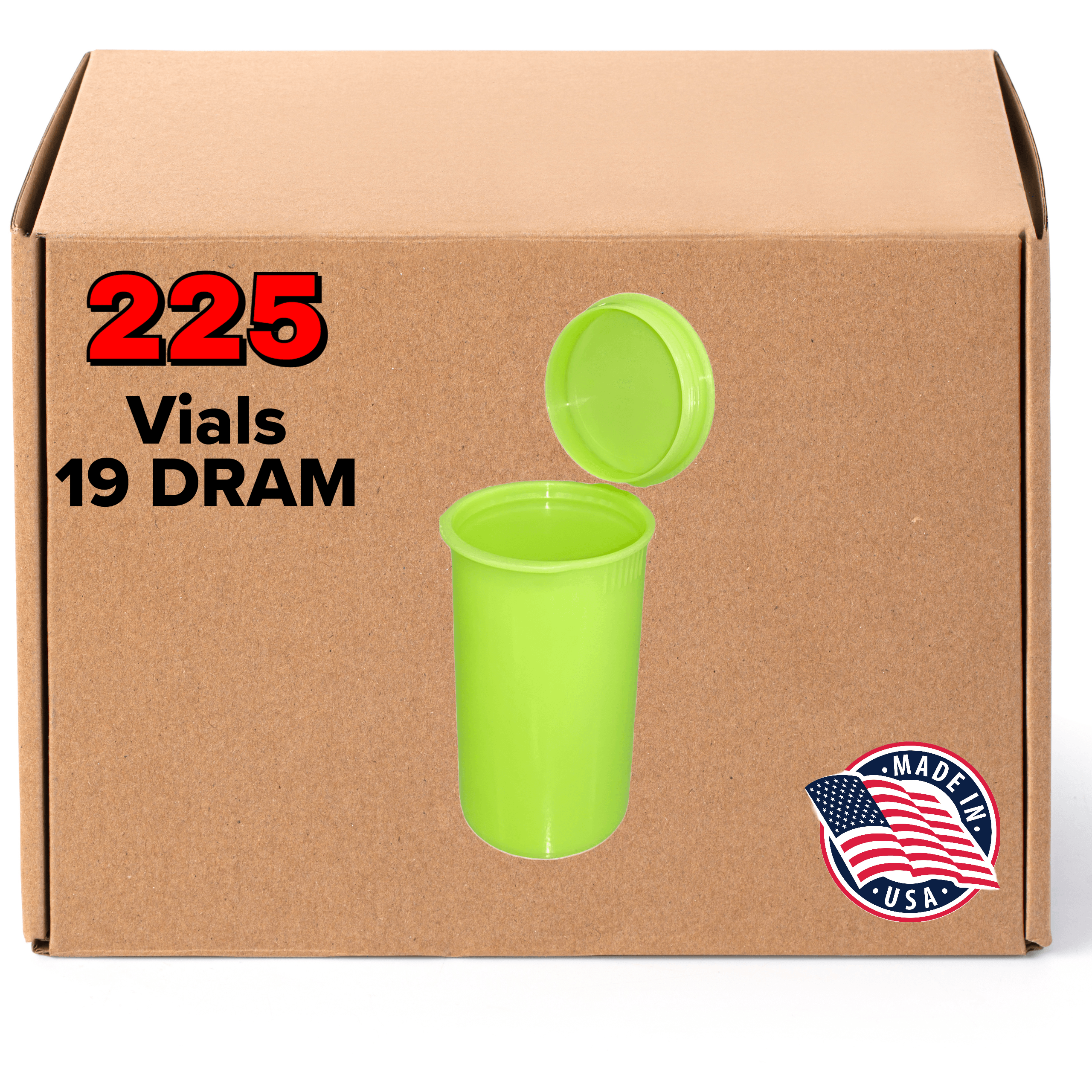 19 Dram Pop Top Bottles [225-Pack, Multiple Colors Available] - EVO Plastics