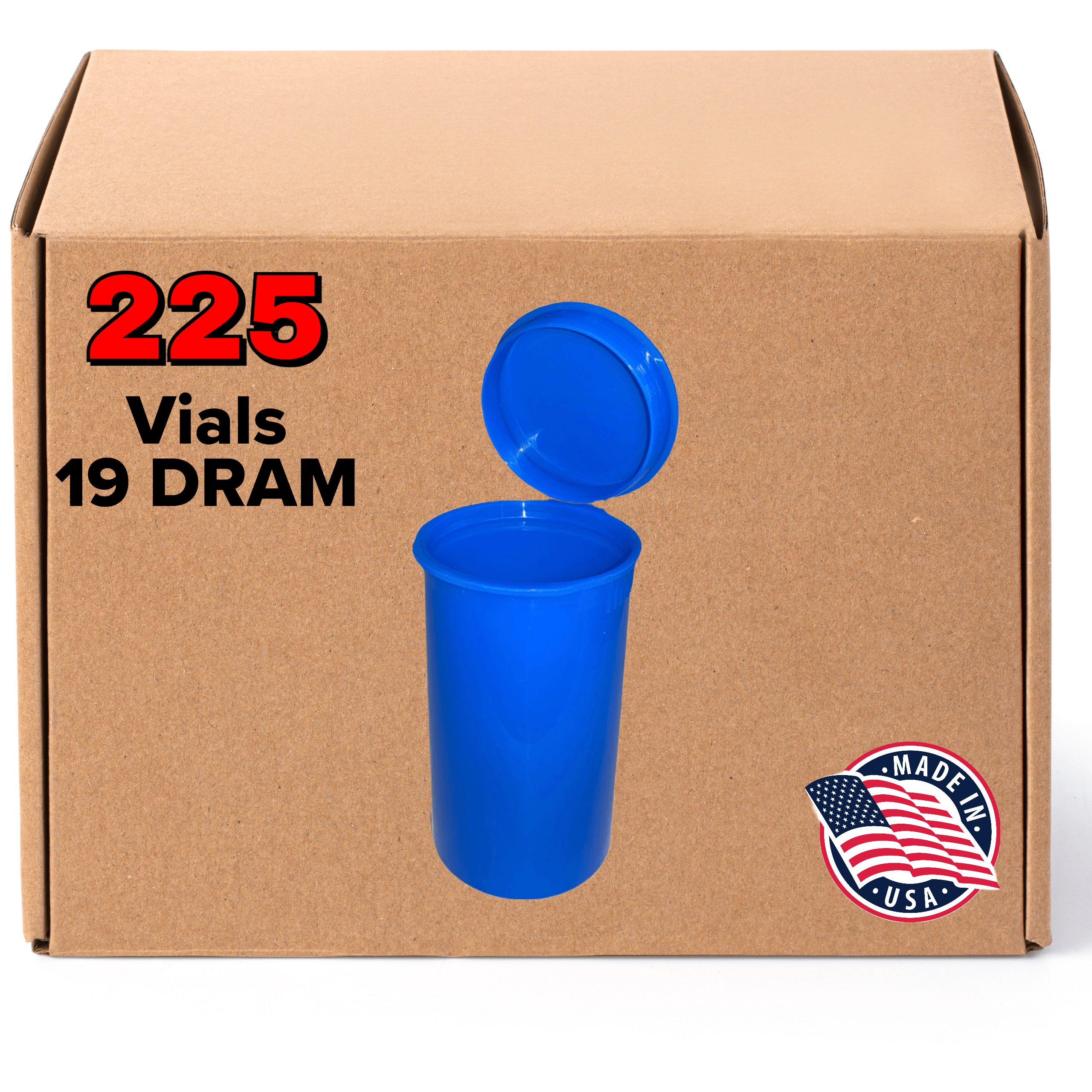 19 Dram Pop Top Bottles [225-Pack, Multiple Colors Available] - EVO Plastics