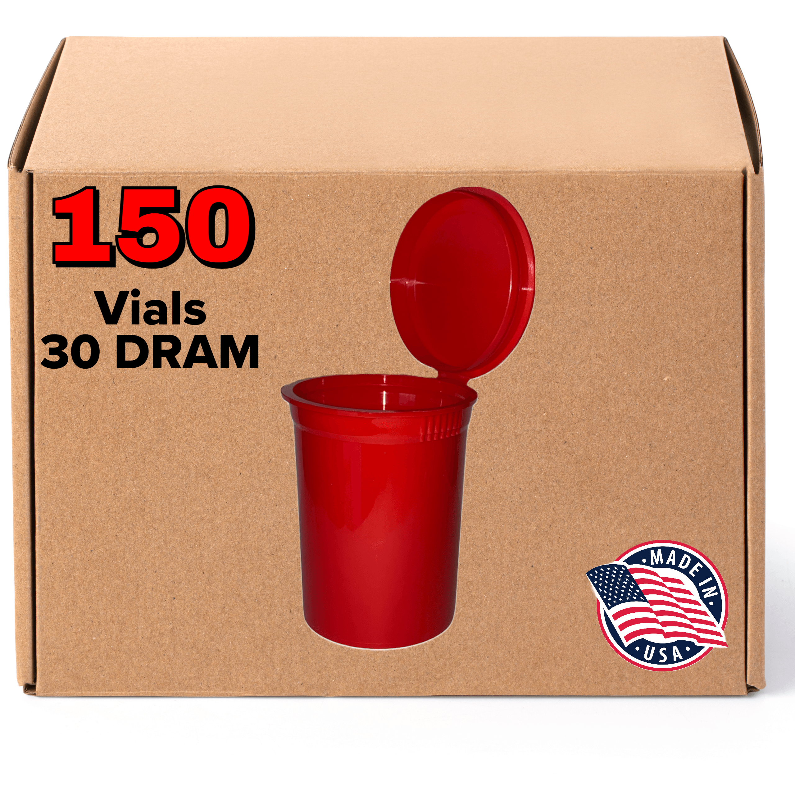 30 Dram Pop Top Bottles [150-Pack, Multiple Colors Available] - EVO Plastics
