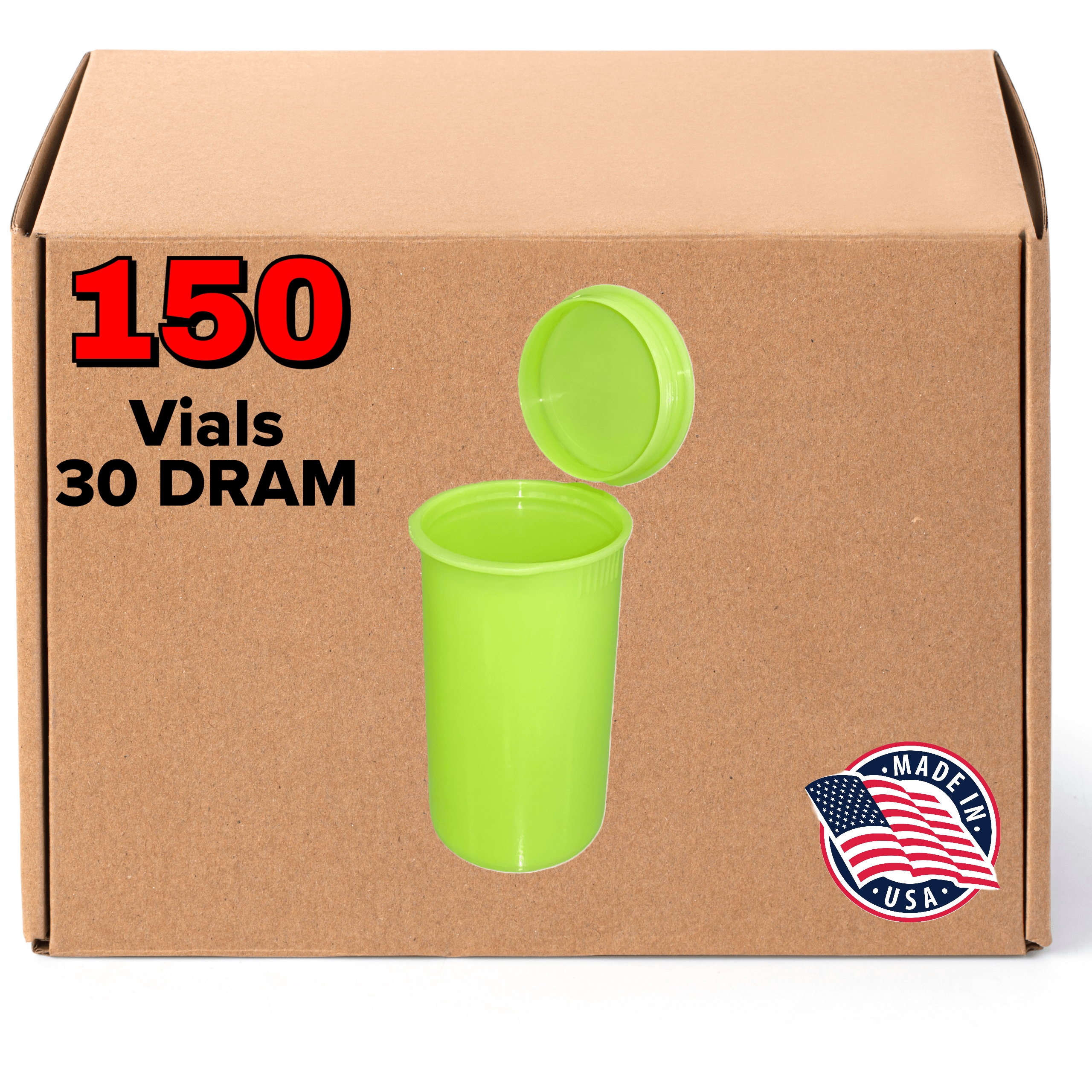 30 Dram Pop Top Bottles [150-Pack, Multiple Colors Available] - EVO Plastics