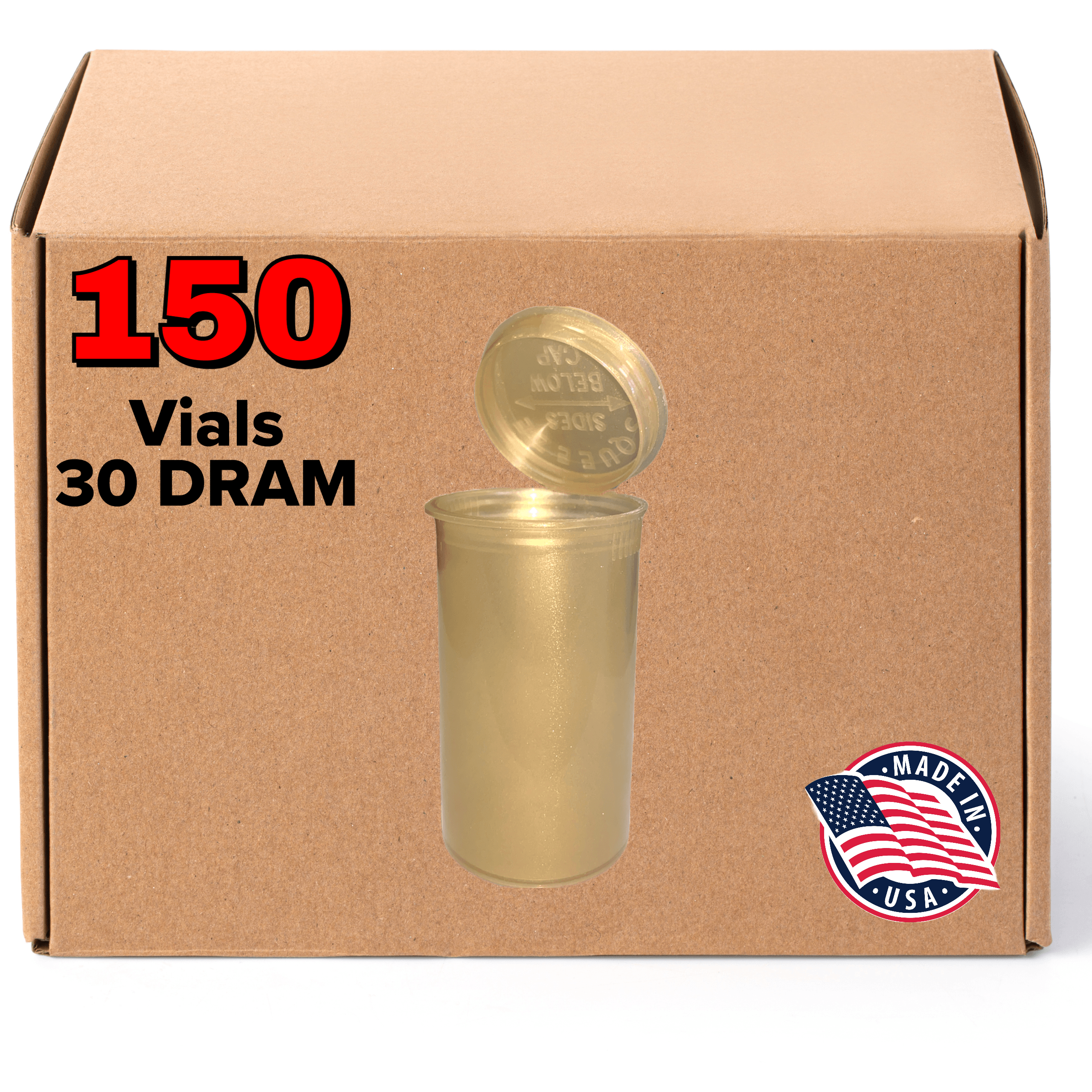 30 Dram Pop Top Bottles [150-Pack, Multiple Colors Available] - EVO Plastics
