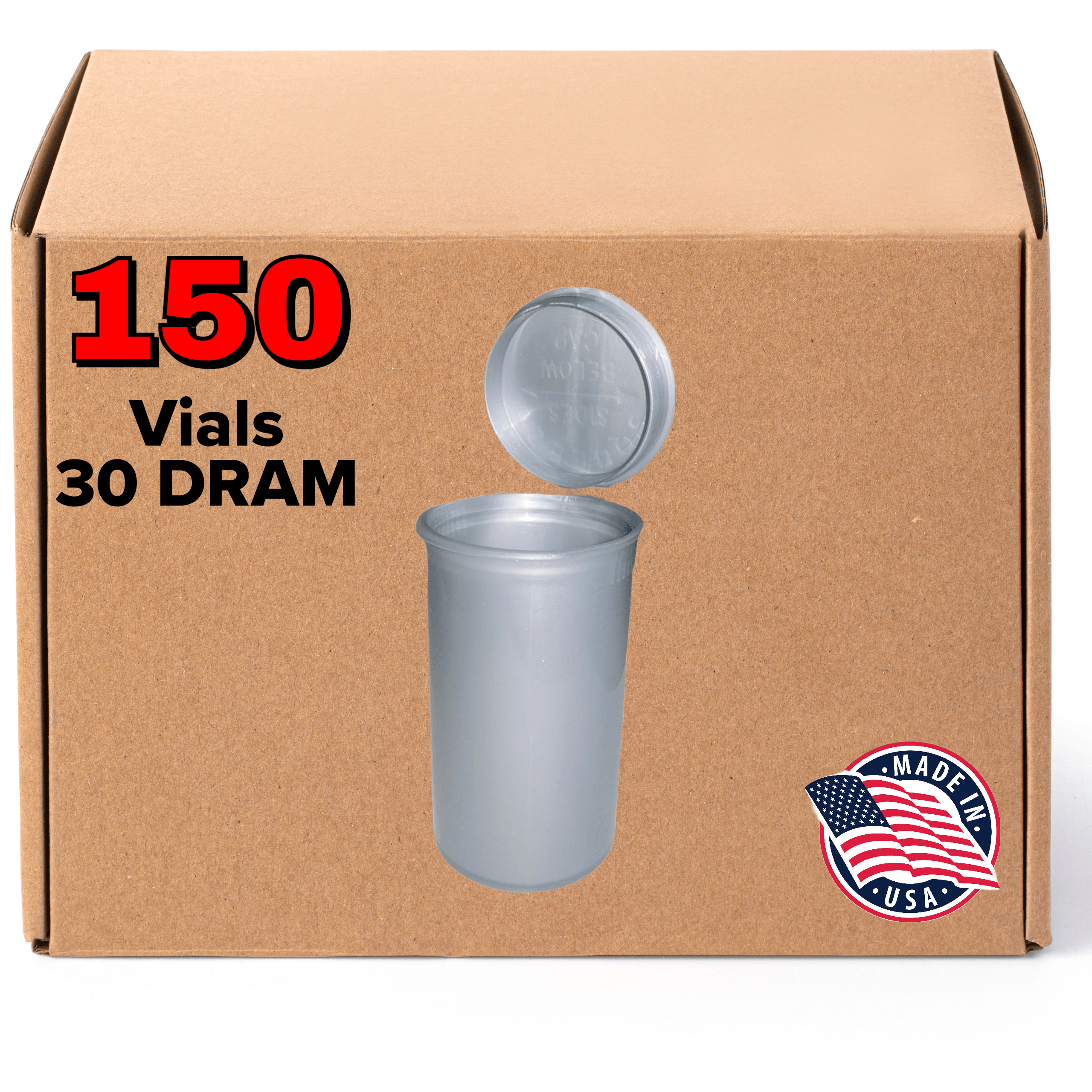 30 Dram Pop Top Bottles [150-Pack, Multiple Colors Available] - EVO Plastics