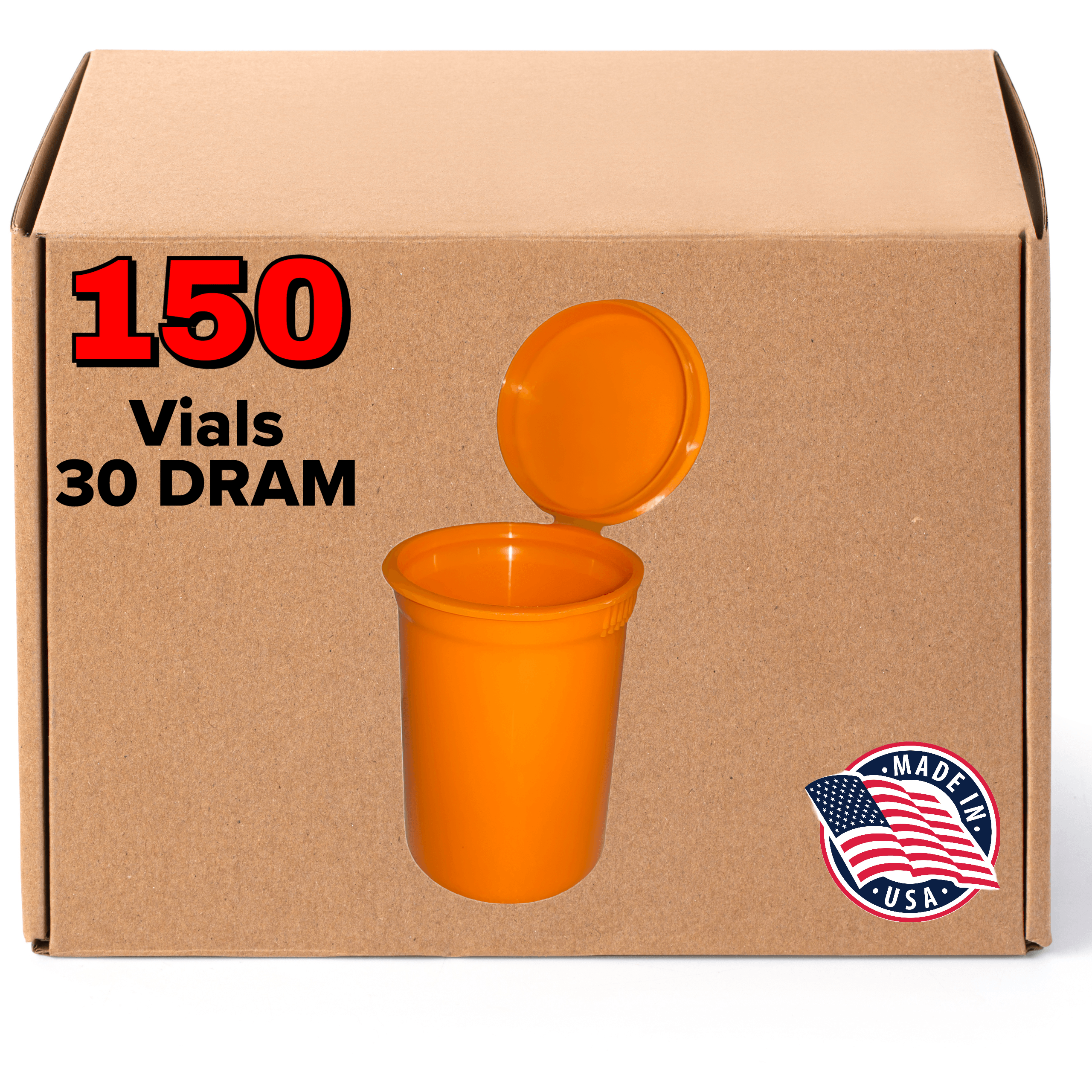 30 Dram Pop Top Bottles [150-Pack, Multiple Colors Available] - EVO Plastics