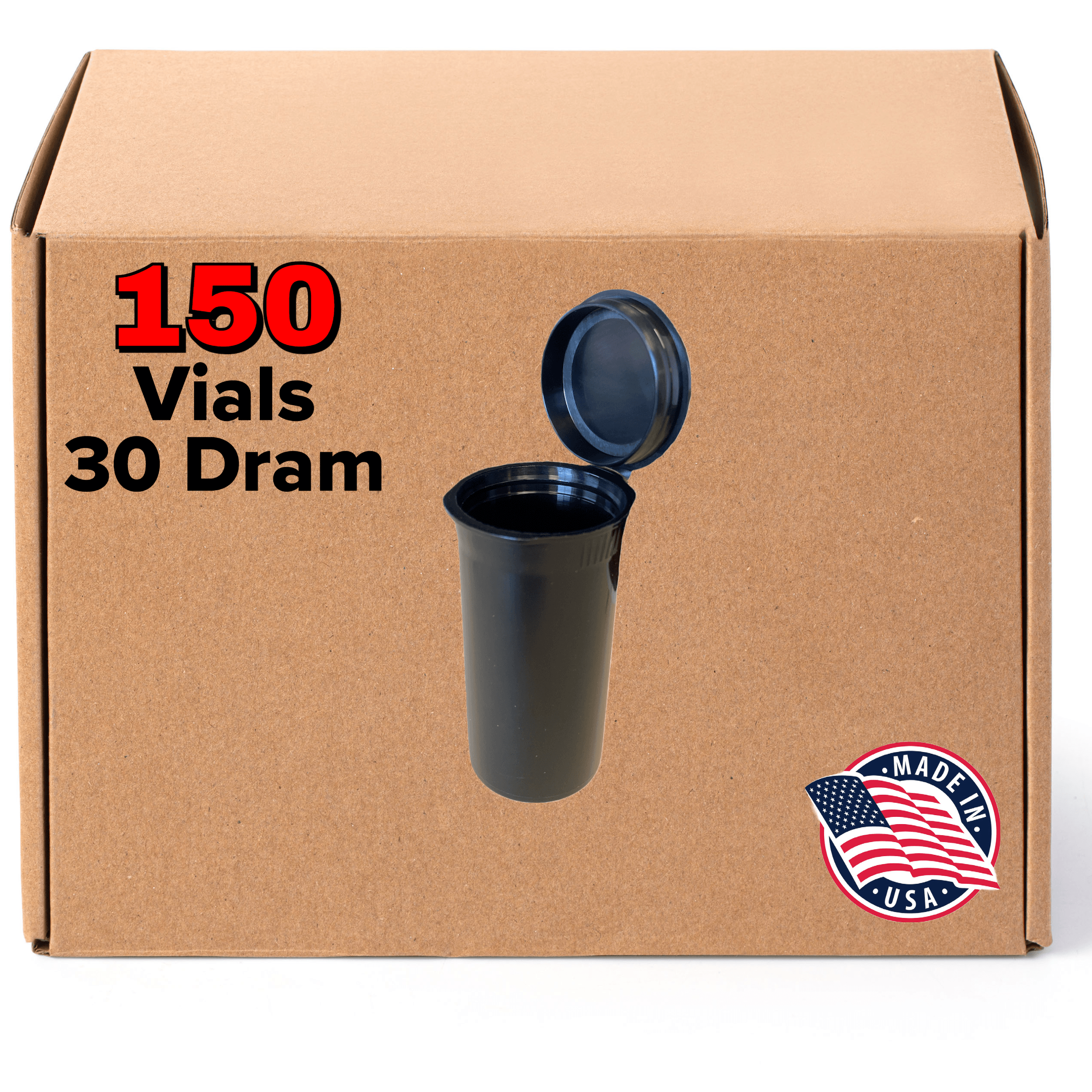 30 Dram Pop Top Bottles [150-Pack, Multiple Colors Available] - EVO Plastics