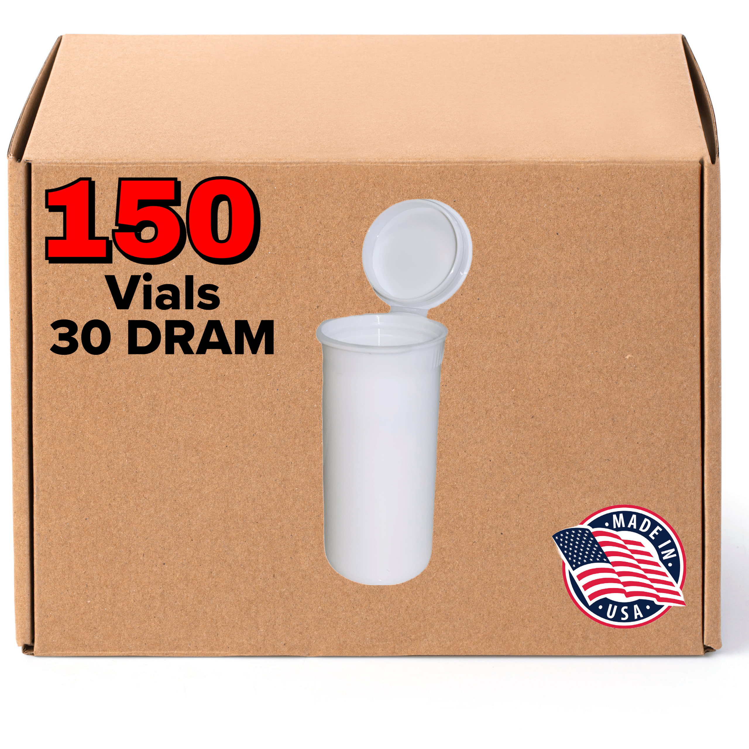 30 Dram Pop Top Bottles [150-Pack, Multiple Colors Available] - EVO Plastics